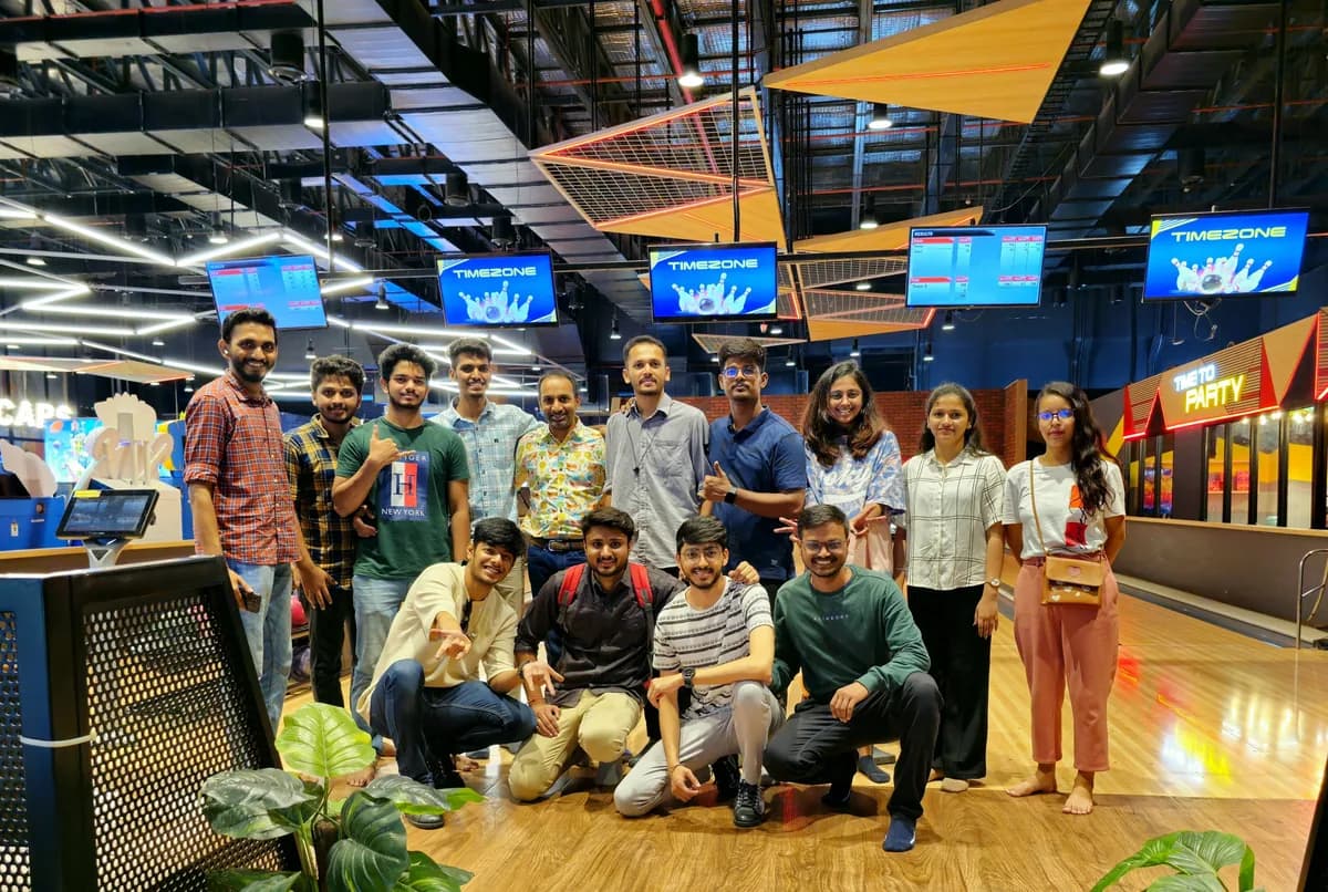 The Creo team out together for a night at the games arcade